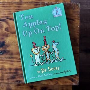 Vintage 1989 Dr. Seuss' Ten Apples Up On Top! Hardcover Book